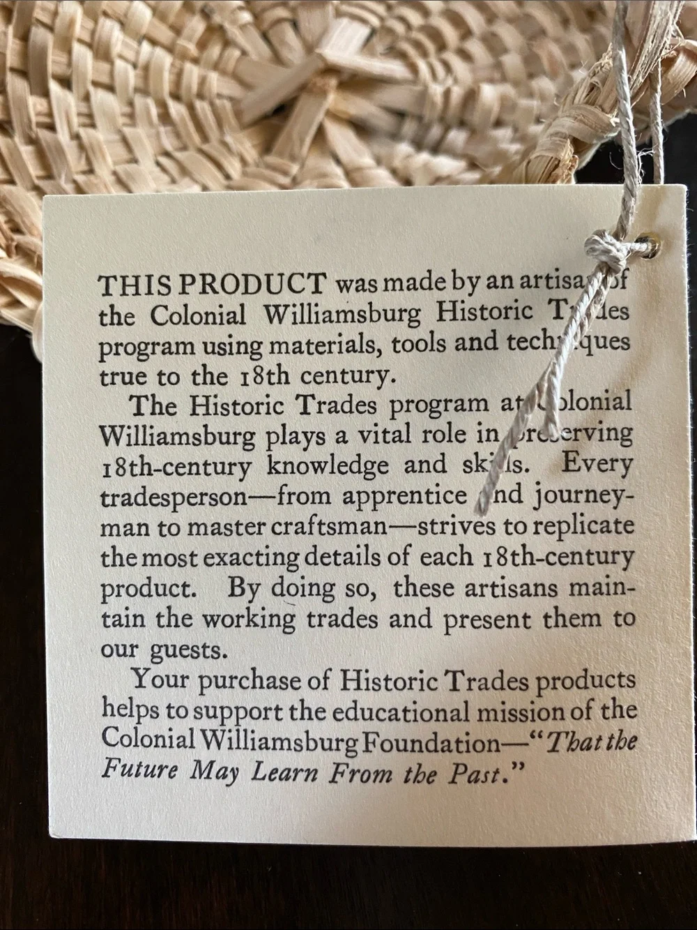 Miniature Oak Flower Gathering Basket - Colonial Williamsburg